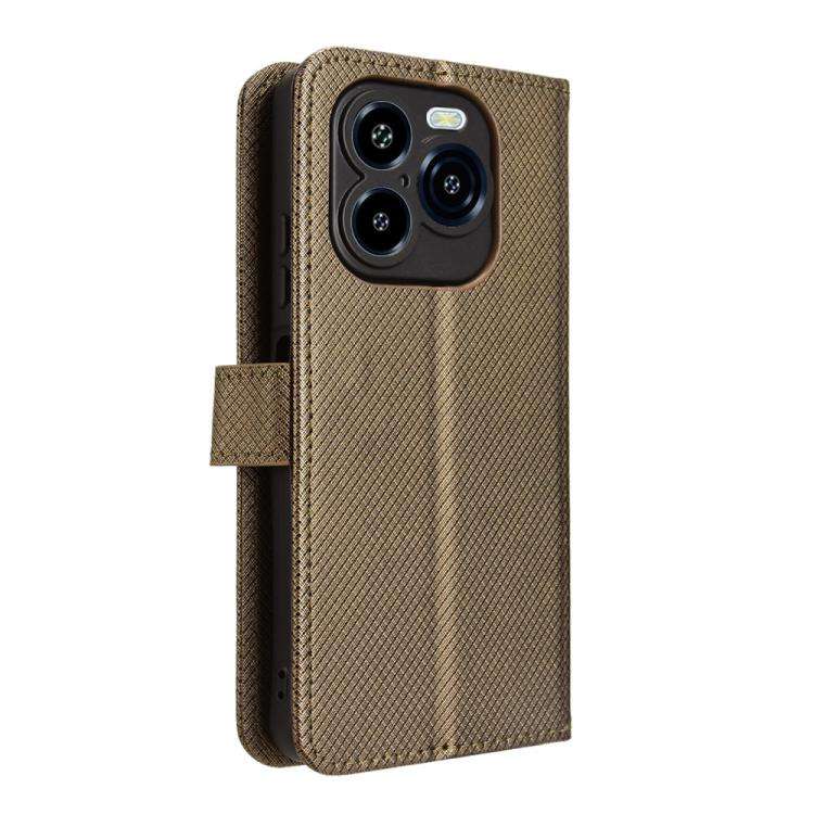 For Oukitel C65 / C65 Pro Diamond Texture Leather Phone Case(Brown)