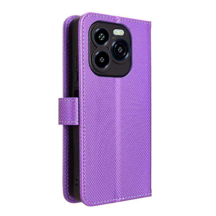 For Oukitel C65 / C65 Pro Diamond Texture Leather Phone Case(Purple)