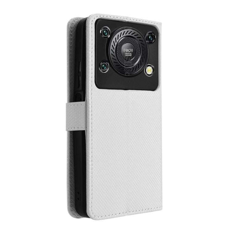 For Oukitel C60 / C60 Pro Diamond Texture Leather Phone Case(White)