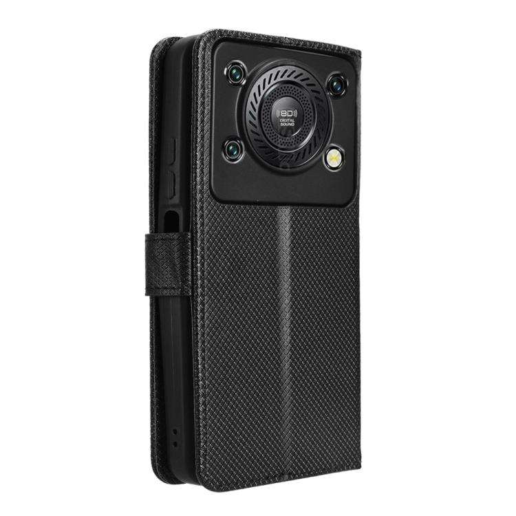 For Oukitel C60 / C60 Pro Diamond Texture Leather Phone Case(Black)