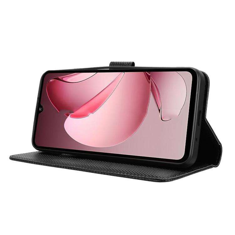 For Oukitel C60 / C60 Pro Diamond Texture Leather Phone Case(Black)