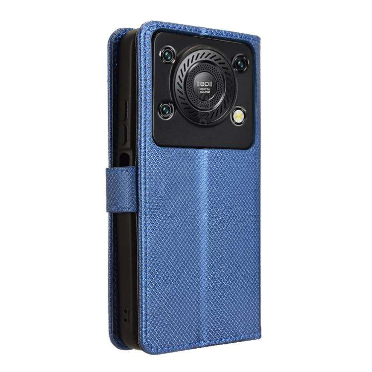 For Oukitel C60 / C60 Pro Diamond Texture Leather Phone Case(Blue)