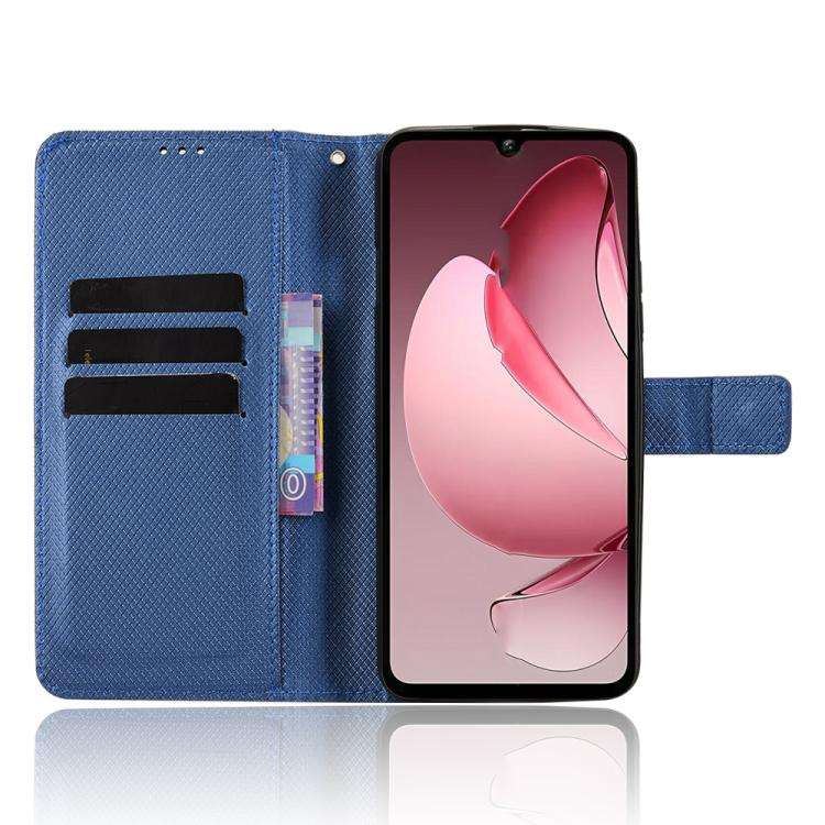 For Oukitel C60 / C60 Pro Diamond Texture Leather Phone Case(Blue)