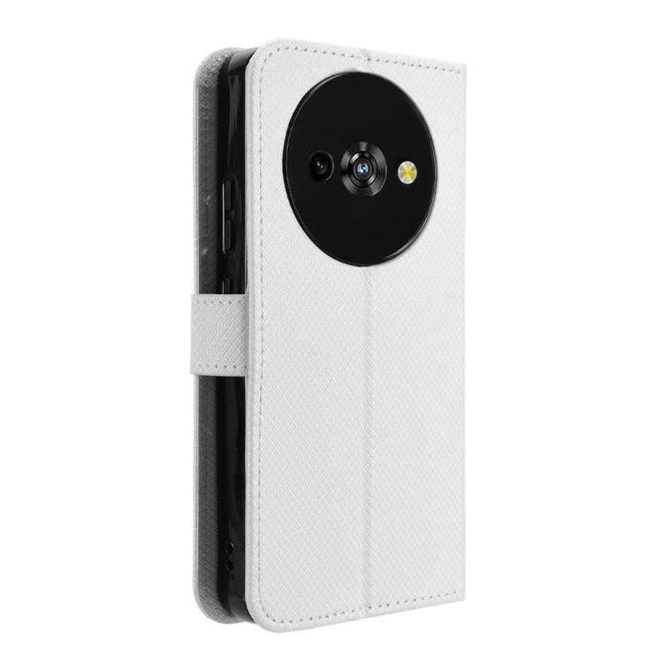 For Oukitel C59 / C59 Pro Diamond Texture Leather Phone Case(White)