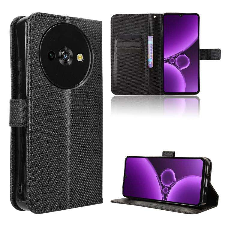For Oukitel C59 / C59 Pro Diamond Texture Leather Phone Case(Black)