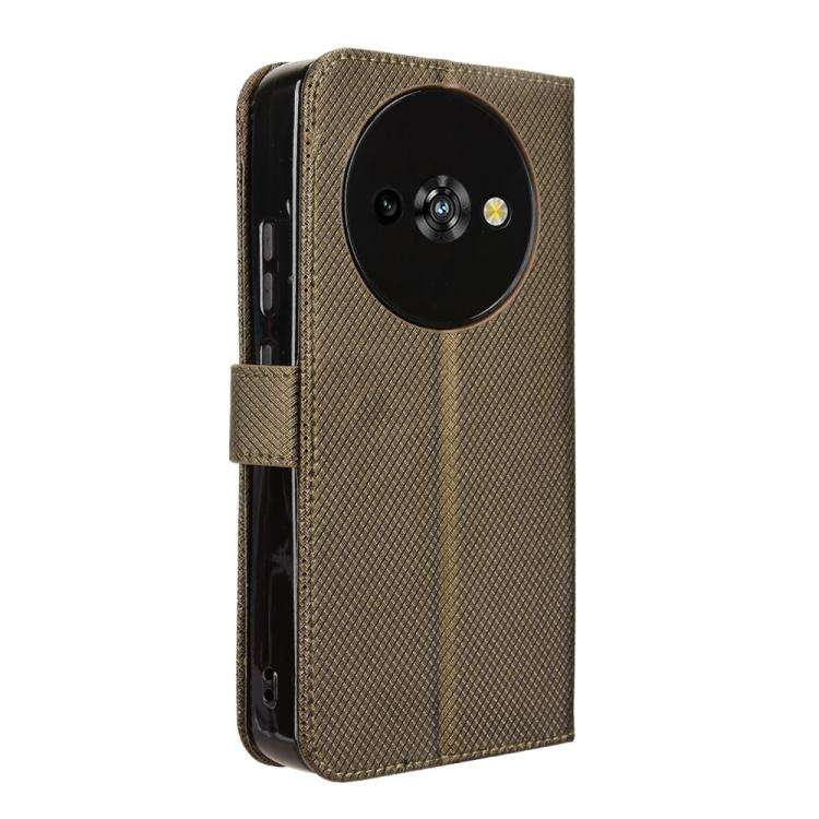 For Oukitel C59 / C59 Pro Diamond Texture Leather Phone Case(Brown)