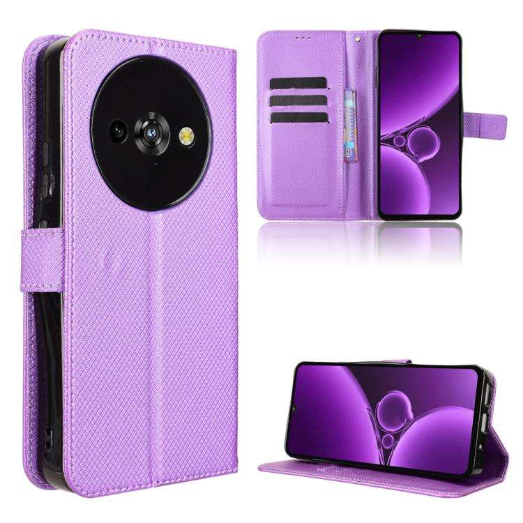 For Oukitel C59 / C59 Pro Diamond Texture Leather Phone Case(Purple)