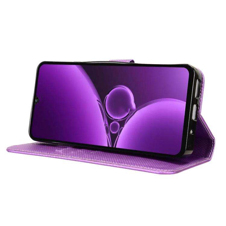 For Oukitel C59 / C59 Pro Diamond Texture Leather Phone Case(Purple)