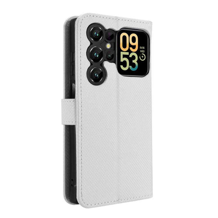 For Oukitel C62 / C62 Pro Diamond Texture Leather Phone Case(White)