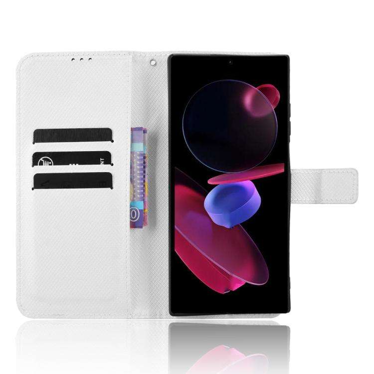 For Oukitel C62 / C62 Pro Diamond Texture Leather Phone Case(White)