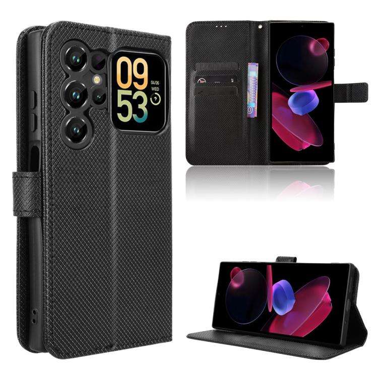 For Oukitel C62 / C62 Pro Diamond Texture Leather Phone Case(Black)