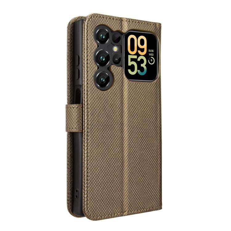 For Oukitel C62 / C62 Pro Diamond Texture Leather Phone Case(Brown)