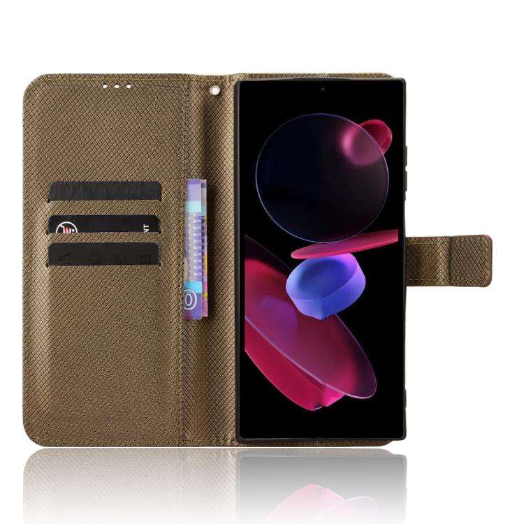 For Oukitel C62 / C62 Pro Diamond Texture Leather Phone Case(Brown)