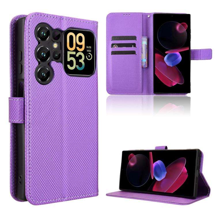 For Oukitel C62 / C62 Pro Diamond Texture Leather Phone Case(Purple)