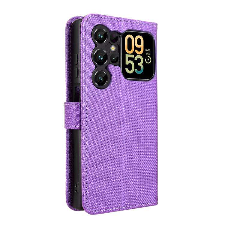For Oukitel C62 / C62 Pro Diamond Texture Leather Phone Case(Purple)
