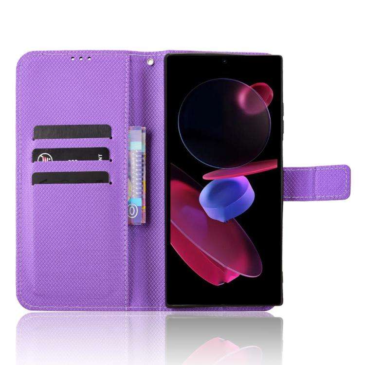 For Oukitel C62 / C62 Pro Diamond Texture Leather Phone Case(Purple)
