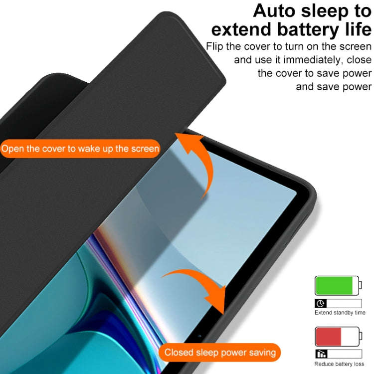 For Huawei Matepad Pro 11 3-fold Soft Smart Leather Tablet Case(Black)