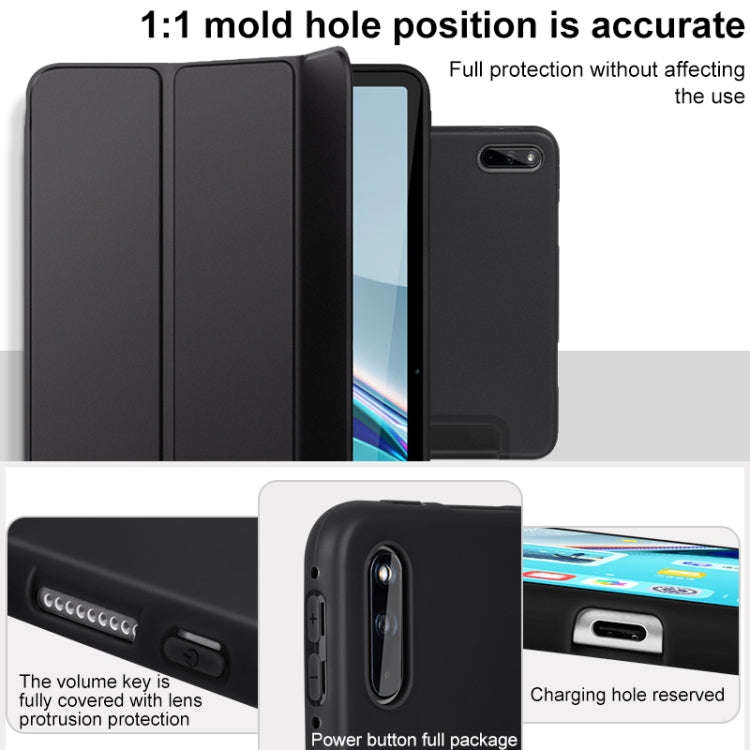 For Huawei Matepad Pro 11 3-fold Soft Smart Leather Tablet Case(Ice Blue)