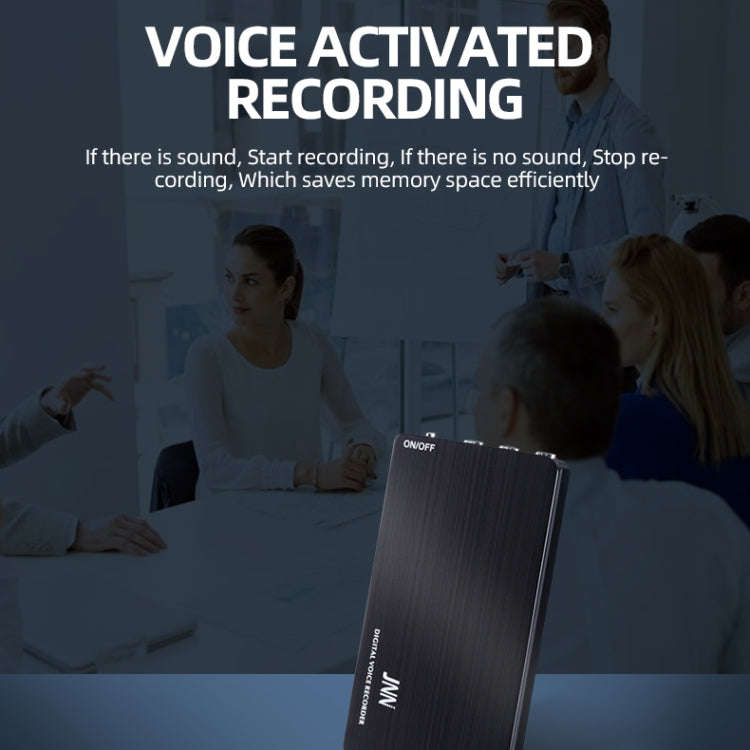 JNN M2 Ultra-thin HD Noise Reduction Intelligent Control Voice Voice Recorder, Capacity:8GB(Black)