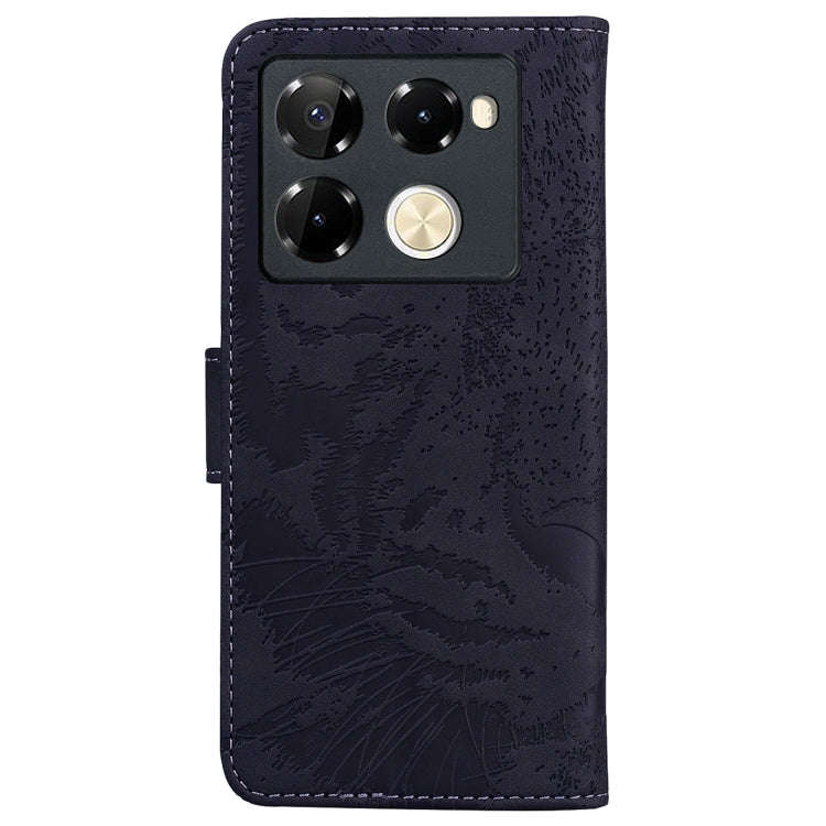 For Infinix Note 40 Pro+ Tiger Embossing Pattern Flip Leather Phone Case(Black)