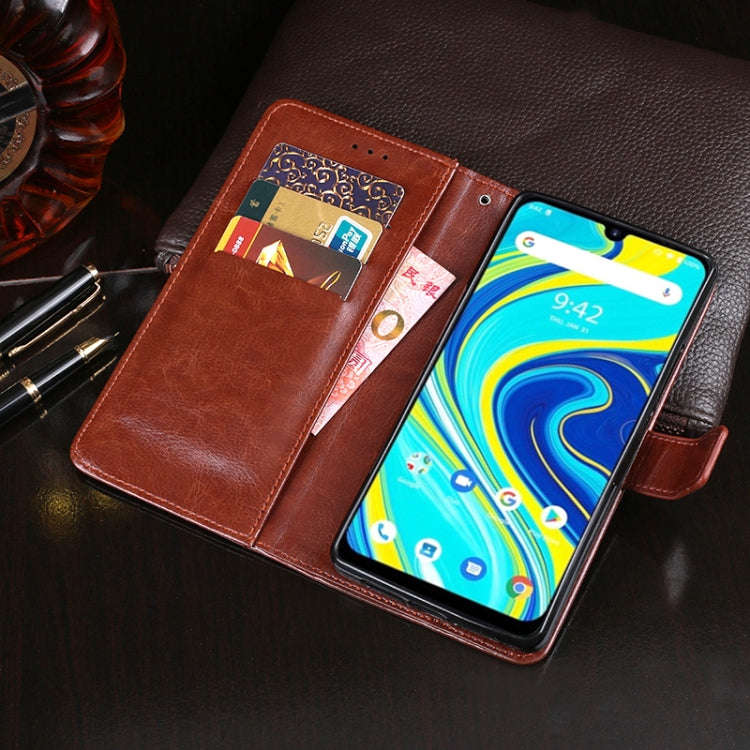 For UMIDIGI A7 Pro idewei Crazy Horse Texture Horizontal Flip Leather Case with Holder & Card Slo...