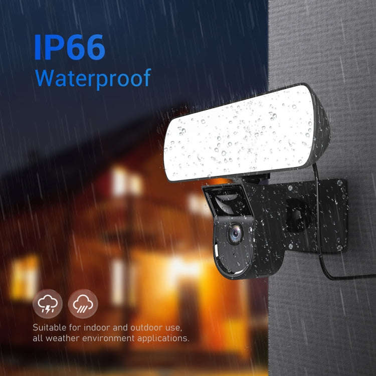 ESCAM QF615 3MP IP66 Waterproof WiFi IP Camera & Floodlight, Support Night Vision / PIR Motion De...