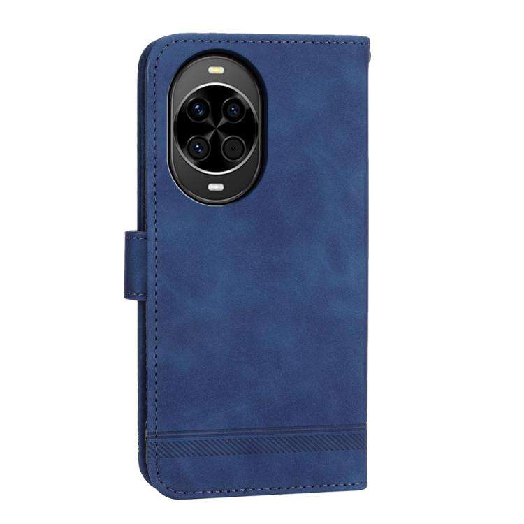 For Huawei nova 14 Dierfeng Dream Line TPU Hybrid PU Leather Phone Case(Blue)