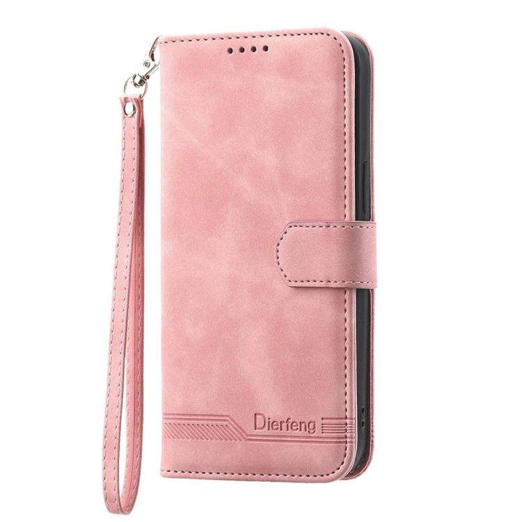For Huawei nova 14 Ultra Dierfeng Dream Line TPU Hybrid PU Leather Phone Case(Pink)