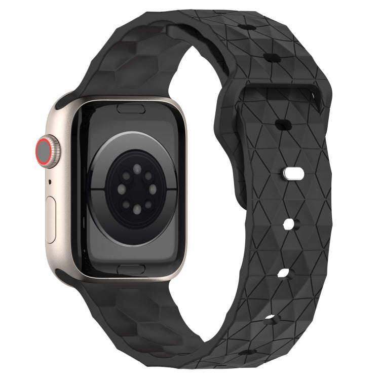Football Texture Silicone Watch Band For Apple Watch 7 41mm(Dark Grey)
