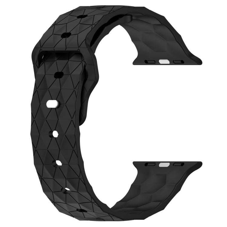 Football Texture Silicone Watch Band For Apple Watch 4 44mm(Black)