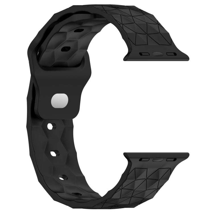 Football Texture Silicone Watch Band For Apple Watch 4 44mm(Black)
