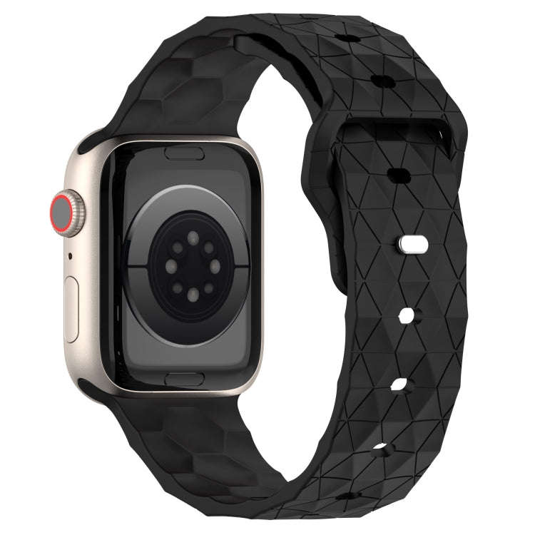 Football Texture Silicone Watch Band For Apple Watch 4 44mm(Black)