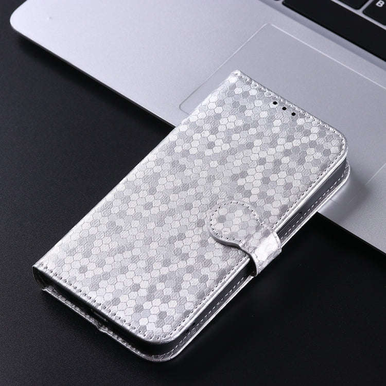 For Google Pixel 9 Pro XL Honeycomb Dot Texture Leather Phone Case(Silver)