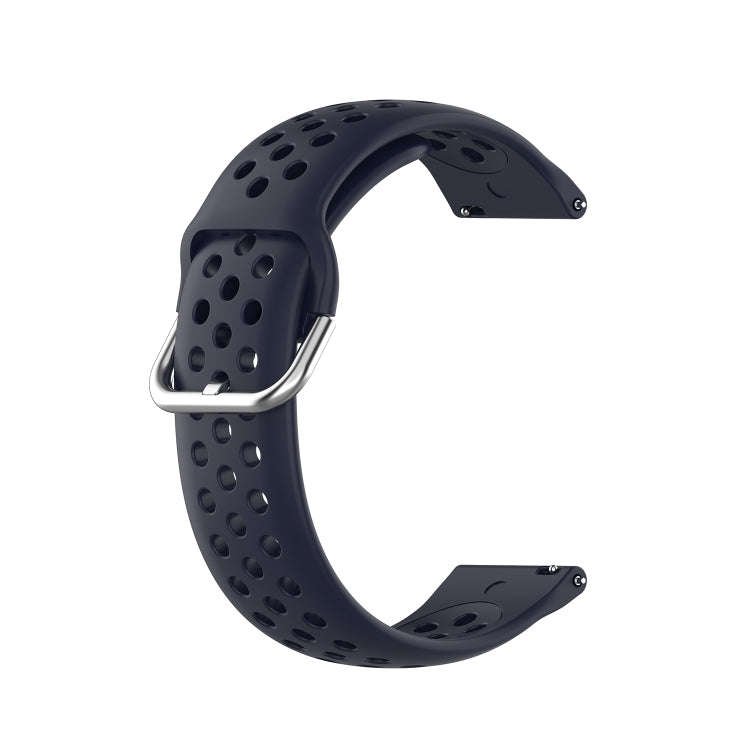 22mm Universal Sport Silicone Watch Band(Dark Blue)