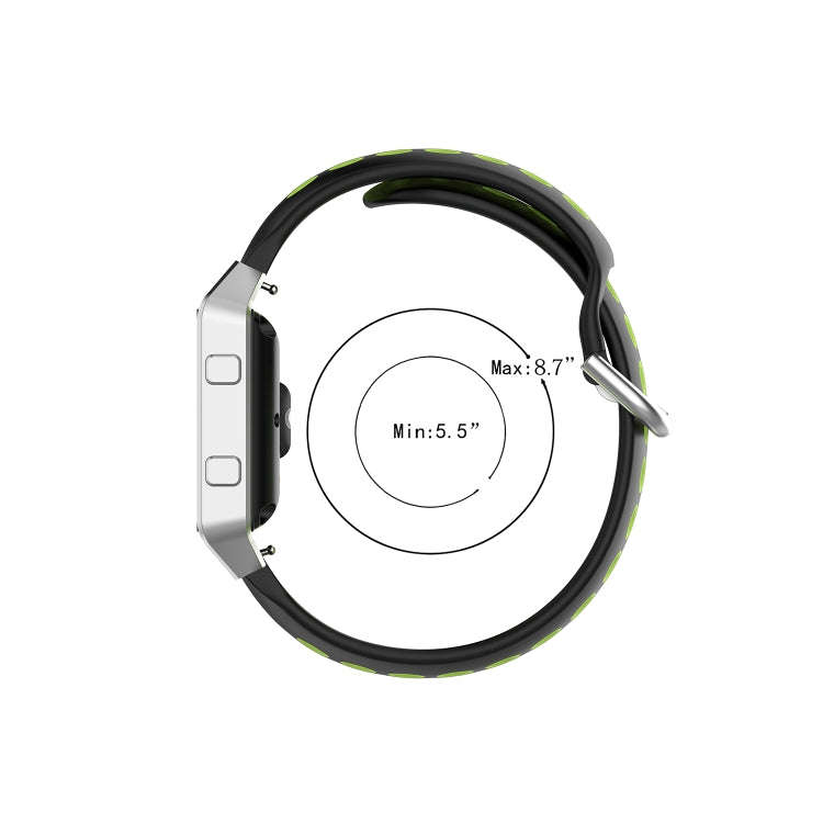 For Fitbit Versa 2 / Versa / Versa Lite / Blaze 23mm Sports Two Colors Silicone Replacement Strap...