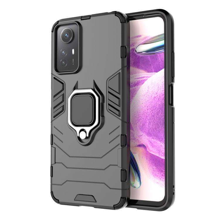 For Xiaomi Redmi Note 12S 4G Magnetic Ring Holder PC + TPU Phone Case(Black)