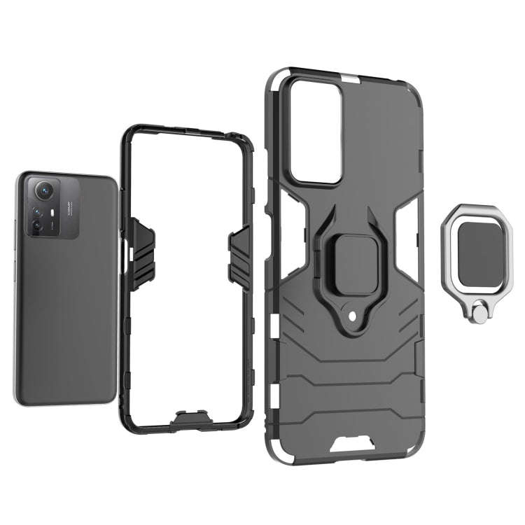 For Xiaomi Redmi Note 12S 4G Magnetic Ring Holder PC + TPU Phone Case(Black)