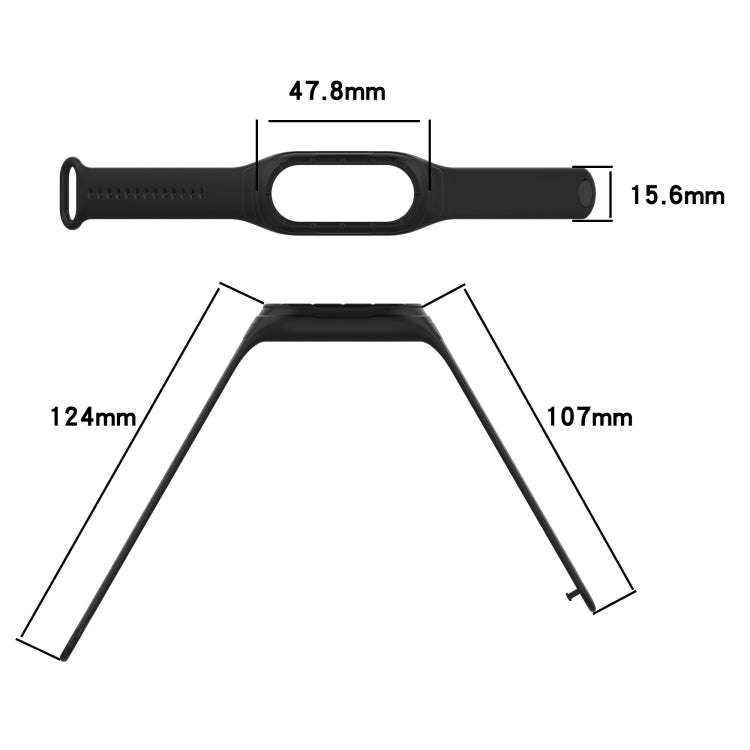 For Xiaomi Mi Band 8 Integrated Silicone Replacement Watch Band(Green)