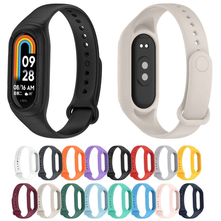 For Xiaomi Mi Band 8 Integrated Silicone Replacement Watch Band(Green)