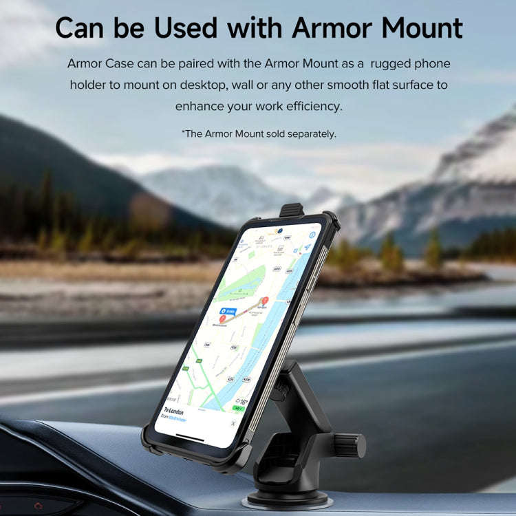 For Ulefone Armor 25T /  25T Pro Ulefone Back Clip Phone Case with Carabiner(Black)