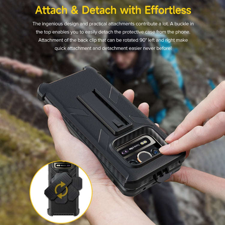 For Ulefone Armor 25T /  25T Pro Ulefone Back Clip Phone Case with Carabiner(Black)