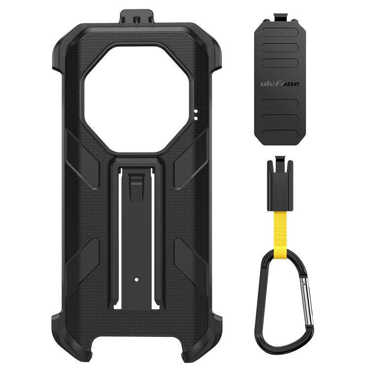 For Ulefone Armor X32 / X32 Pro Ulefone Back Clip Phone Case with Carabiner(Black)