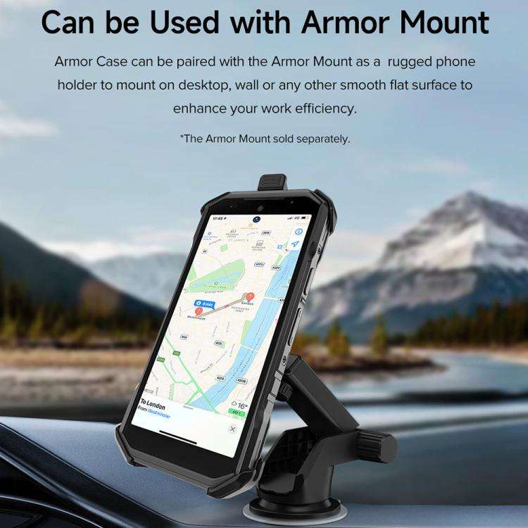 For Ulefone Armor X32 / X32 Pro Ulefone Back Clip Phone Case with Carabiner(Black)