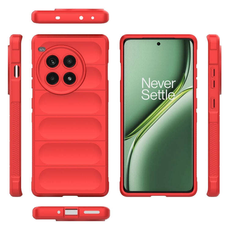 For OnePlus Ace 3 Pro 5G Magic Shield TPU + Flannel Phone Case(Red)
