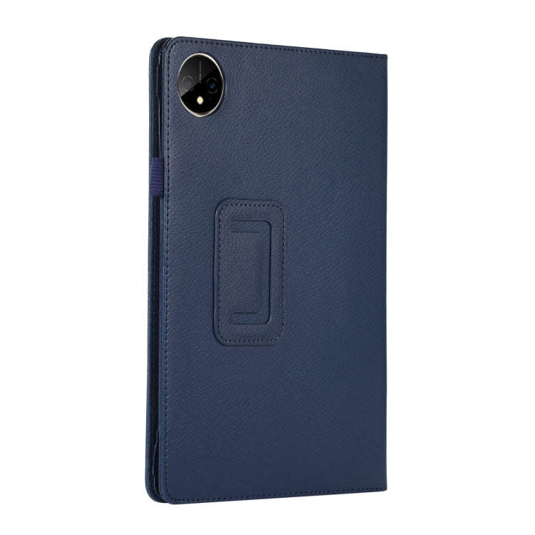 For Huawei MatePad Pro 11 2024 Litchi Texture Leather Tablet Case with Holder(Dark Blue)