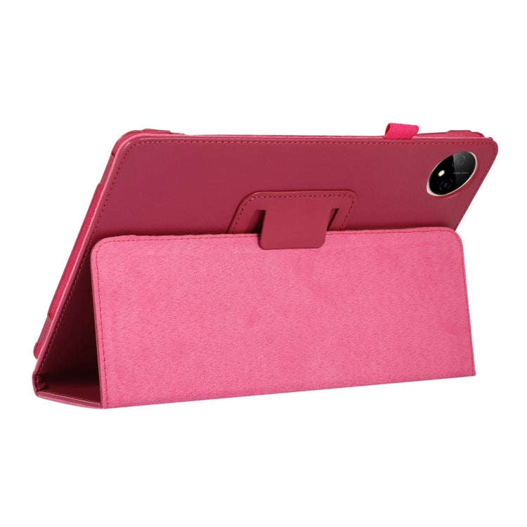 For Huawei MatePad Pro 11 2024 Litchi Texture Leather Tablet Case with Holder(Rose Red)