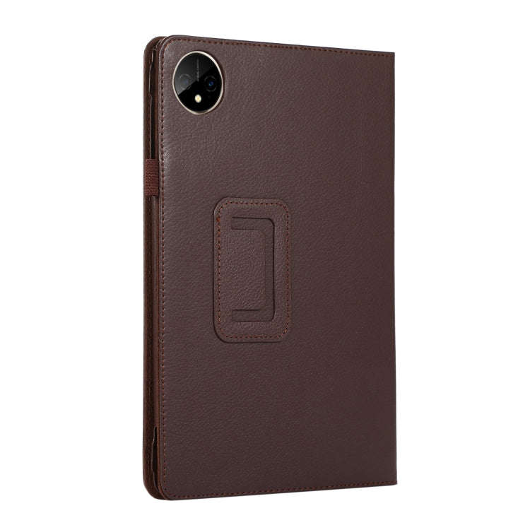 For Huawei MatePad Pro 11 2024 Litchi Texture Leather Tablet Case with Holder(Brown)