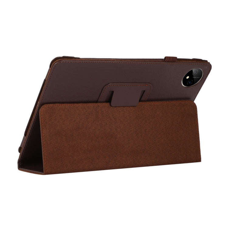 For Huawei MatePad Pro 11 2024 Litchi Texture Leather Tablet Case with Holder(Brown)
