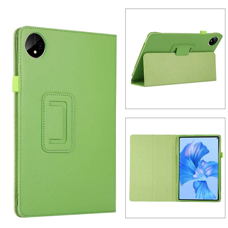 For Huawei MatePad Pro 11 2024 Litchi Texture Leather Tablet Case with Holder(Green)