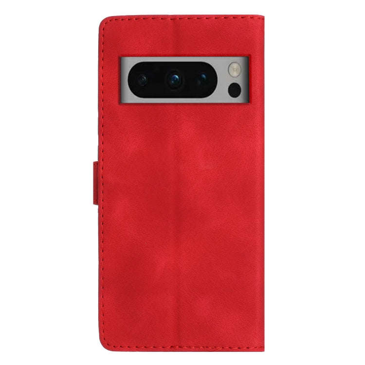 For Google Pixel 8 Pro Flower Butterfly Embossing Pattern Leather Phone Case(Red)